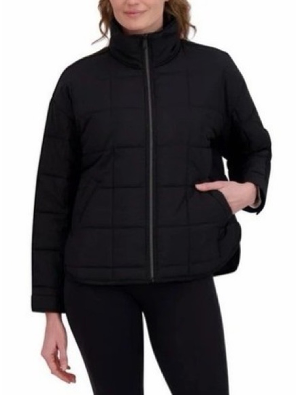 Roxy Women’s Black Quilted Zip-Front Jacket XXL